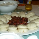 Steamed buns and deep fried bacon