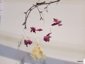 Floral wind chimes.