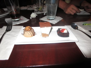 Also not GF but isn't this a great dessert sampler that came with Glenn and Katrine's meals?