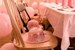 This was their craft 'cause you can't have a tea party without a hat.