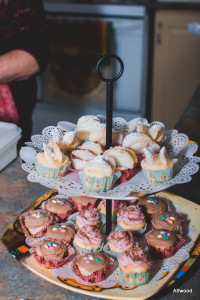 The dainty tea cakes were my mom's contribution as were the finger sandwiches (chocolate cream cheese & jam).