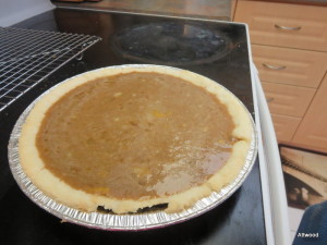 Pie filled and all ready to go into the oven.