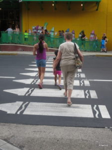 Cool theme crosswalk set the tone.