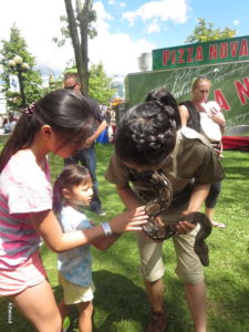 They loved the Reptilia display. Apparently the snake is soft and smooth.