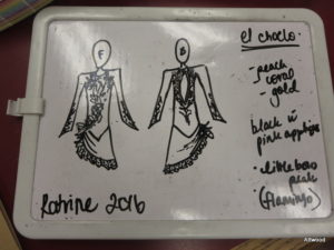 4. Now the general design. Pink on black with sparkle.