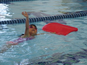 Rocking the swimming lessons.